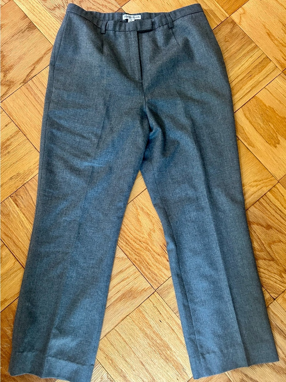 Pendleton Women’s Classic Gray 100% Wool Dress Pants, Size 12